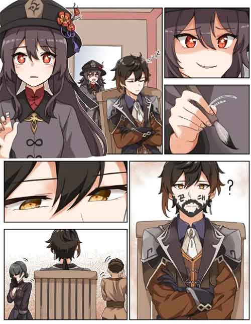 原神胡桃的恶作剧同人漫画分享