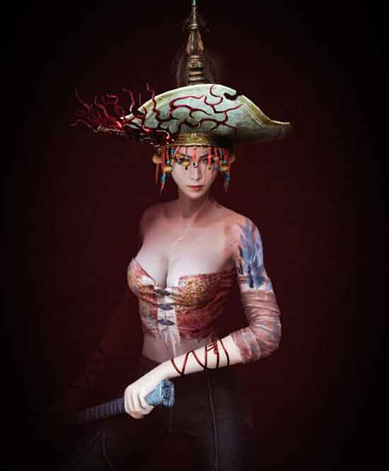 《明末渊虚之羽》女主性感美图，力与美的结合