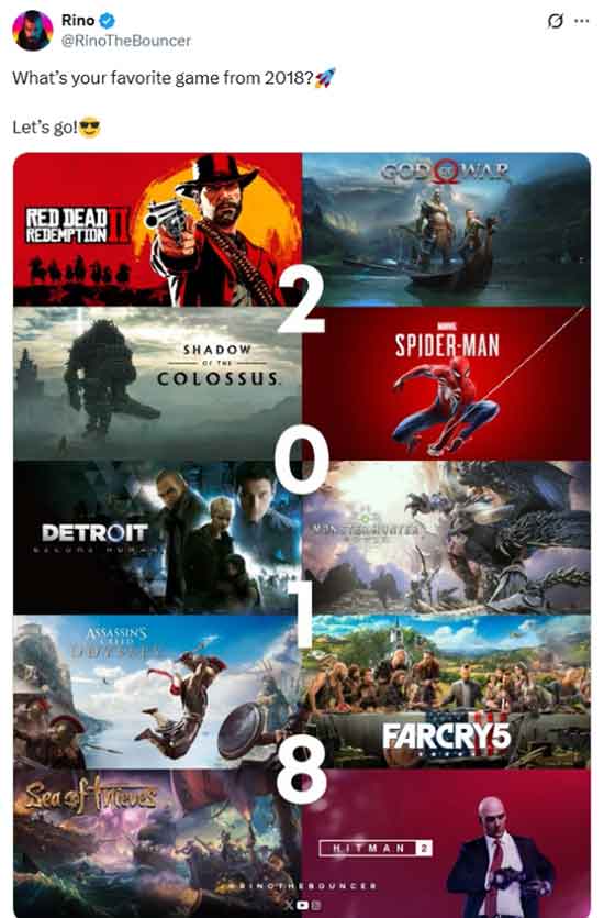 回顾2018年的经典游戏，那一年的游戏简直是神仙打架