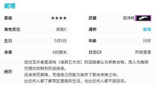 尘白禁区妮塔立绘图鉴，妮塔角色介绍