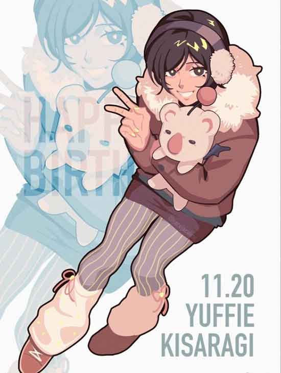 《最终幻想7》人气女忍者尤菲生日贺图分享