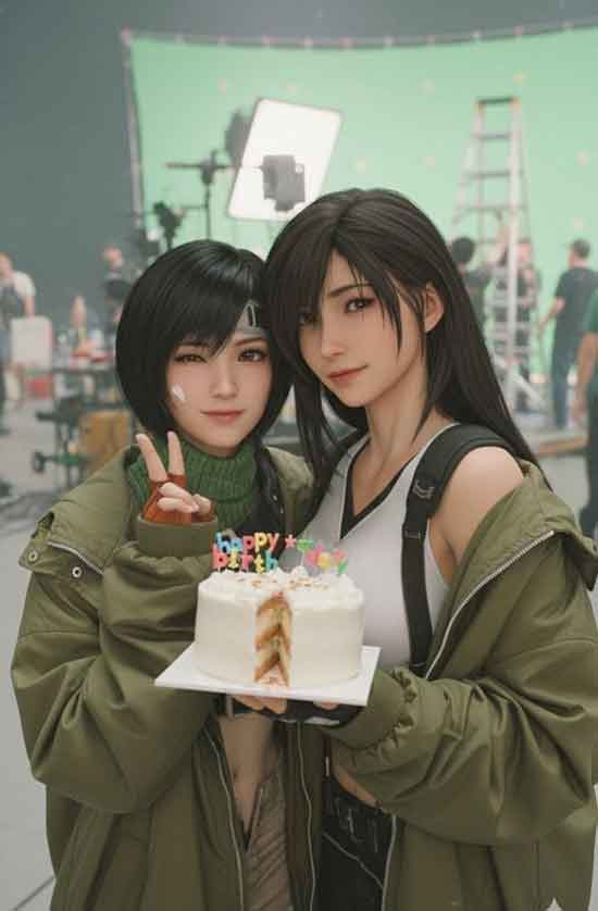 《最终幻想7》人气女忍者尤菲生日贺图分享