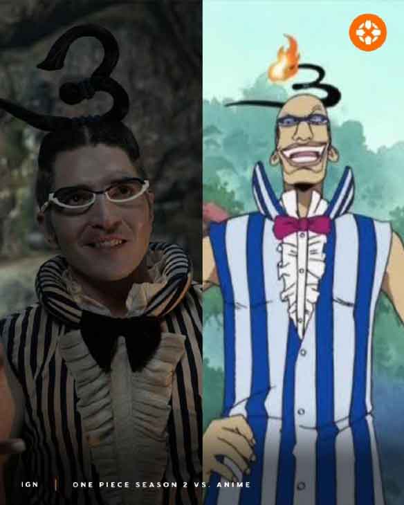 《海贼王》真人剧第二季和动画对比图