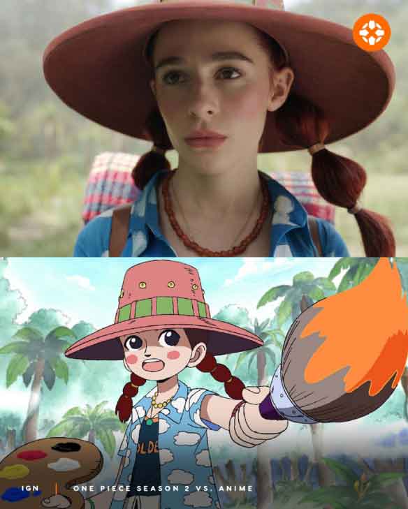 《海贼王》真人剧第二季和动画对比图