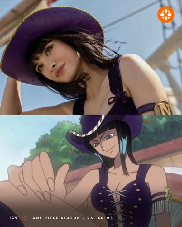 《海贼王》真人剧第二季和动画对比图