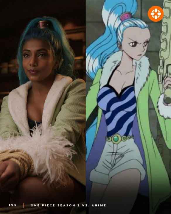 《海贼王》真人剧第二季和动画对比图